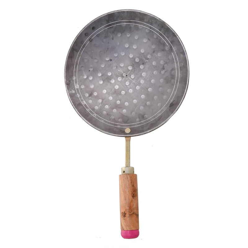 RBY Creations Traditional Pure Iron Tawa for RotiChapati with Wooden Handle Roti Tawa 1 kg - Image 3