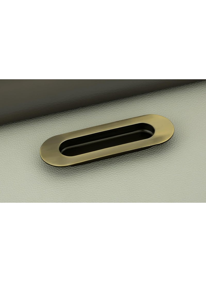 Nixnine Nixnine Ovel Concealed Sliding Handle for Door Handle and Door Pull Handle Drawer Pull Cupboard Door 4Inch Matt Finish Pack of 2 Matt Finish 