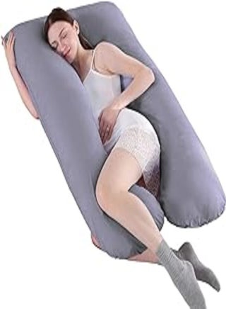 SHANNA Body Pillows for Adults, Pregnant Women Sleeping, Full Body Pillow Long Support pillow U Shape Pregnancy Pillow Orthopaedic with Replaceable and Washable Coverr (70 * 130cm, Gray) - pzsku/ZA3063F5033104F34B04CZ/45/_/1724097478/78828f6d-f9ec-44ab-a196-63583c3ae769