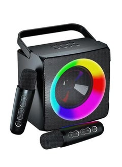 LIXES S25 Portable Bluetooth Speaker with Dual Wireless Microphones – Home KTV & Outdoor Loudspeaker System with Deep Bass, LED Lights, USB/TF/AUX/FM Support, Long Battery Life – Ideal for Karaoke, Parties, Gatherings, Events & Outdoor Entertainment  - Image 1