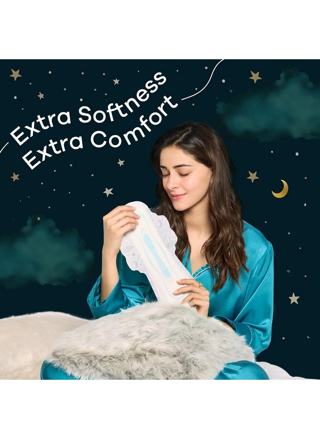 Whisper - WHISPER BINDAZZZ NIGHTS SANITARY PADS, 44 XL+ PADS, UPTO 0% LEAKS ALL NIGHT LONG, FOR HEAVY FLOW, 40% LONGER & WIDER BACK, COMFORTABLE CUSHIONY SOFT WINGS, DISPOSABLE WRAPPER - Image 1