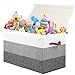 Mayniu Toy Box Storage Chest with Divider Large Sturdy Toy Bin Organizer Basket with Lid for Kids Boys Girls Nursery Living Room Bedroom Playroom Closet 25x13 x16Gradient Grey - Image 3