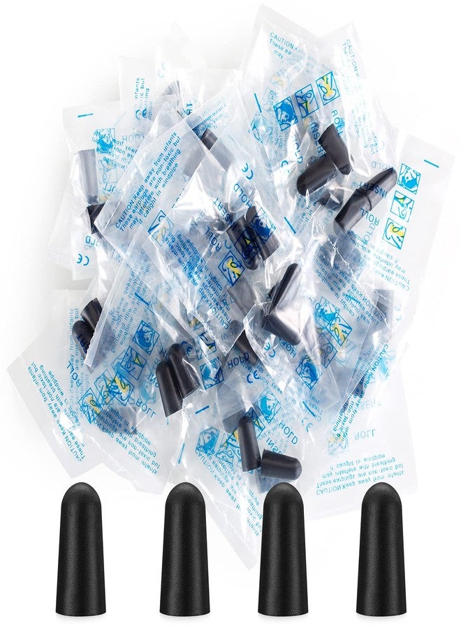 LETAYAR 100 Pairs Black Foam Ear Plugs - 33dB NRR Industrial Strength, Discreet & Durable Noise Protection Earplug for Work, Construction, Shooting, Loud Events with Individual Bagged Foam Earplug - Image 1