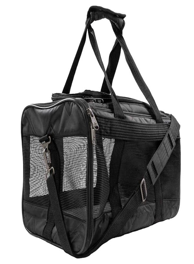 Sherpa Deluxe Guaranteed On Board Soft Sided Dog & Cat Carrier, Black, Medium - Image 2