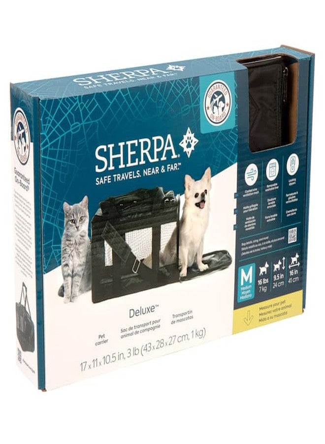 Sherpa Deluxe Guaranteed On Board Soft Sided Dog & Cat Carrier, Black, Medium - Image 3