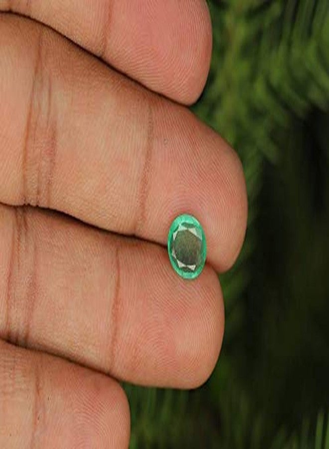 GEMS RIVER Astrologer Certified 13.00 Ratti Zambian Emerald/Panna Earth Mind Stone Natural Certified Original Loose Gemstone (K305) - Image 2