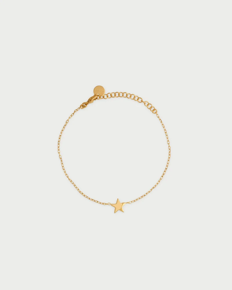 Rue Des Mill Bracelet rounded central subject - star - yellow gold