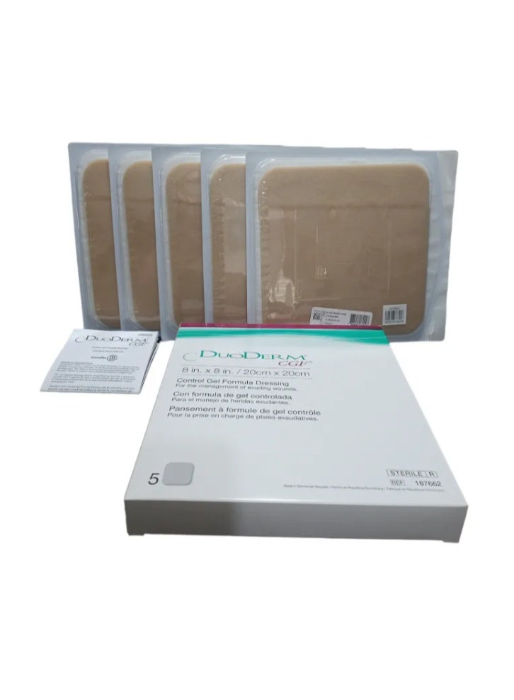كونفاتيك ضمادة Duoderm CGF مقاس 8×8 بوصة (20 سم×20 سم) 5 قطع/علبة - Image 4
