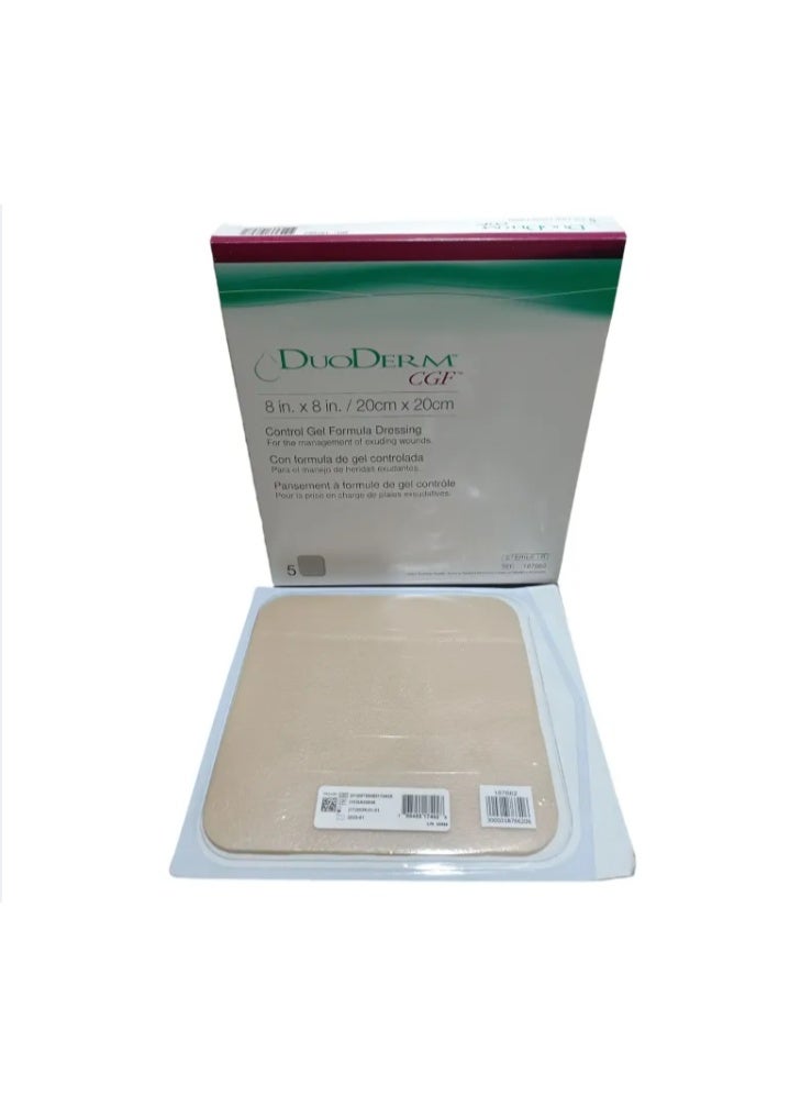 كونفاتيك ضمادة Duoderm CGF مقاس 8×8 بوصة (20 سم×20 سم) 5 قطع/علبة - Image 3