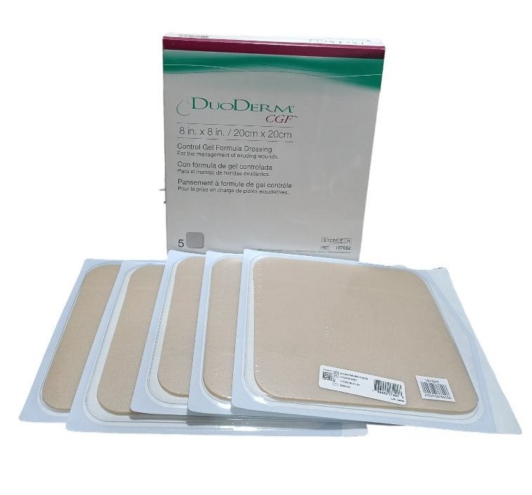 كونفاتيك ضمادة Duoderm CGF مقاس 8×8 بوصة (20 سم×20 سم) 5 قطع/علبة - Image 1