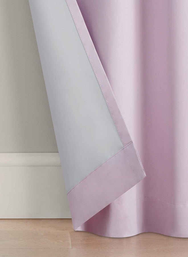 Eclipse Kids Blackout Curtains, Kids Curtains with Bow Tie Up Valance, 84 in x 40 in, Thermaback 100% Blackout Curtains with Rod Pocket Header, Curtains for Kids Room, 1 Window Curtain, Pink - Image 2