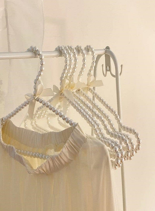 Set of 10 Pearl White Clothes Hangers for Wedding Dresses, Shirts, and Bras (Pack of 10) - Image 2