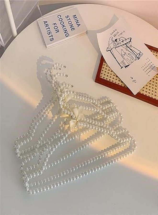 Set of 10 Pearl White Clothes Hangers for Wedding Dresses, Shirts, and Bras (Pack of 10) - Image 3