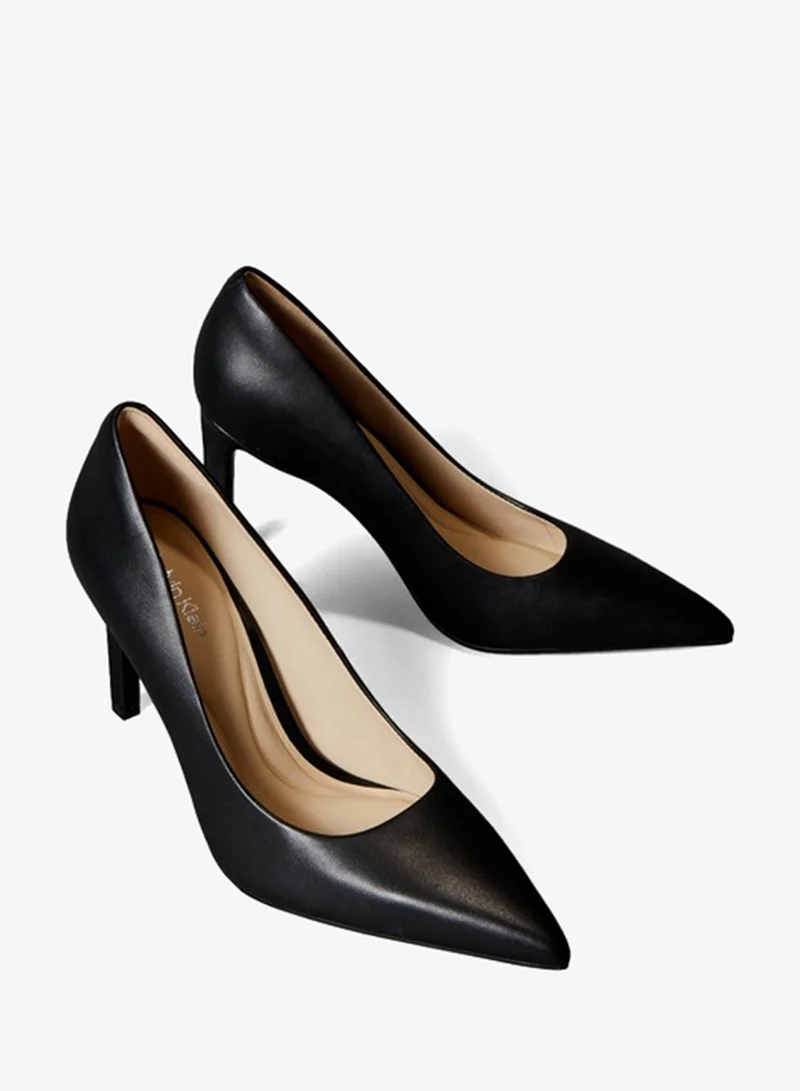 Calvin Klein black Essential Leather Stiletto Pumps for Women | Best Price UAE