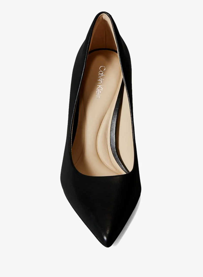 Calvin Klein black Essential Leather Stiletto Pumps for Women | Best Price UAE