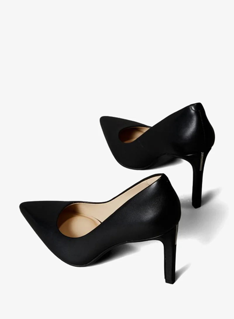 Calvin Klein black Essential Leather Stiletto Pumps for Women | Best Price UAE