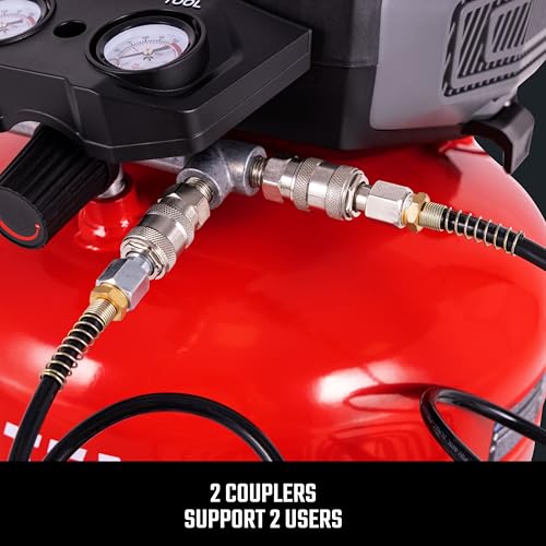 Craftsman Air Compressors 6 Gallon Portable Pancake Air Compressor,Oil Free Max 150 Psi 1.0HP 2.6 CFM@90PSI Electric Air Compressor Shop Air Compressor, CMXECXA02106410 - Image 4