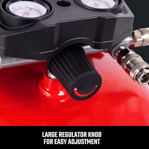Craftsman Air Compressors 6 Gallon Portable Pancake Air Compressor,Oil Free Max 150 Psi 1.0HP 2.6 CFM@90PSI Electric Air Compressor Shop Air Compressor, CMXECXA02106410 - Image 3