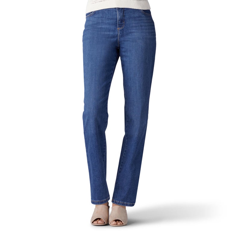 Lee Women's Missy Instantly Slims Classic Relaxed Fit Monroe Straight Leg Jean, Seattle, 16 - Image 1