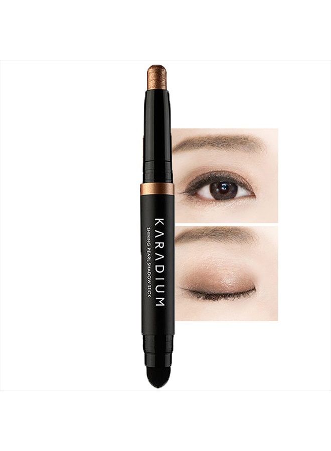 KARADIUM Shining Pearl Smudging Eye Shadow Stick 1.4g (#6 Chocolate Brown) - Waterproof Long Lasting Daily Eye Makeup Eye Shadow Stick, Creamy Texture, Easy to Draw, Hypoallergenic for Sensitive Eyes - Image 1