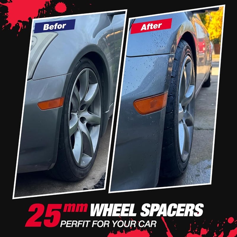 KSP PERFORMANCE KSP Forged Wheel Spacers1 5x4.5 to 5x4.5 (5x114.3) Thread Pitch M12x1.25 Hub Bore 66.1mm 5 Lug Hub Centric 25mm Wheel Adapters for 350Z 370Z G35 G37 FX35, 4Pcs - Image 4