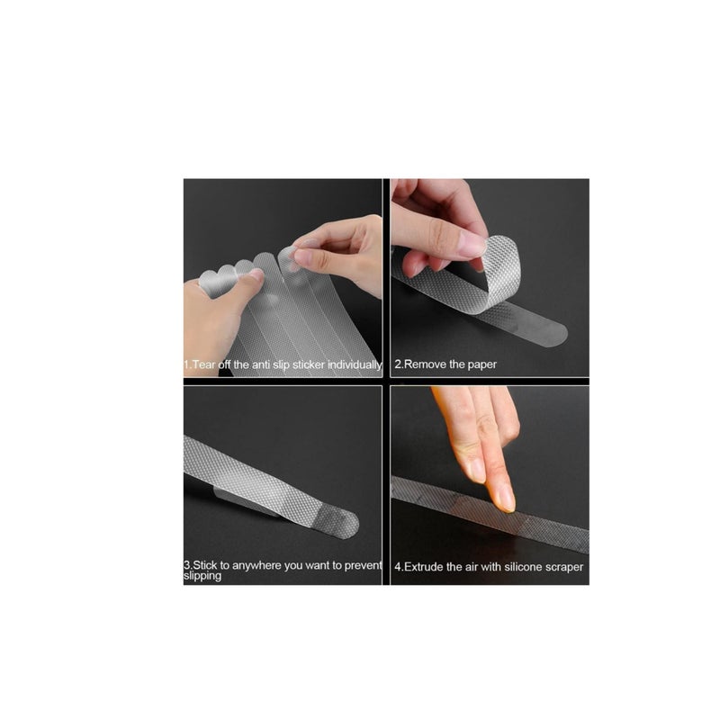 SOLARAE Anti Slip Strips Tapes for Bathtubs Showers Stairs Floors, Easy to Remove -15 Pieces - Image 2