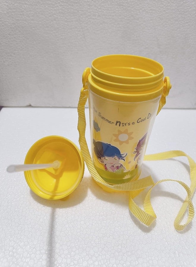 EAGEAN 500ml Water Bottle with Straw for Kids, Durable & Leak Proof Open Soft Sipper & Protective Silicone Boot (Yellow) - Image 3