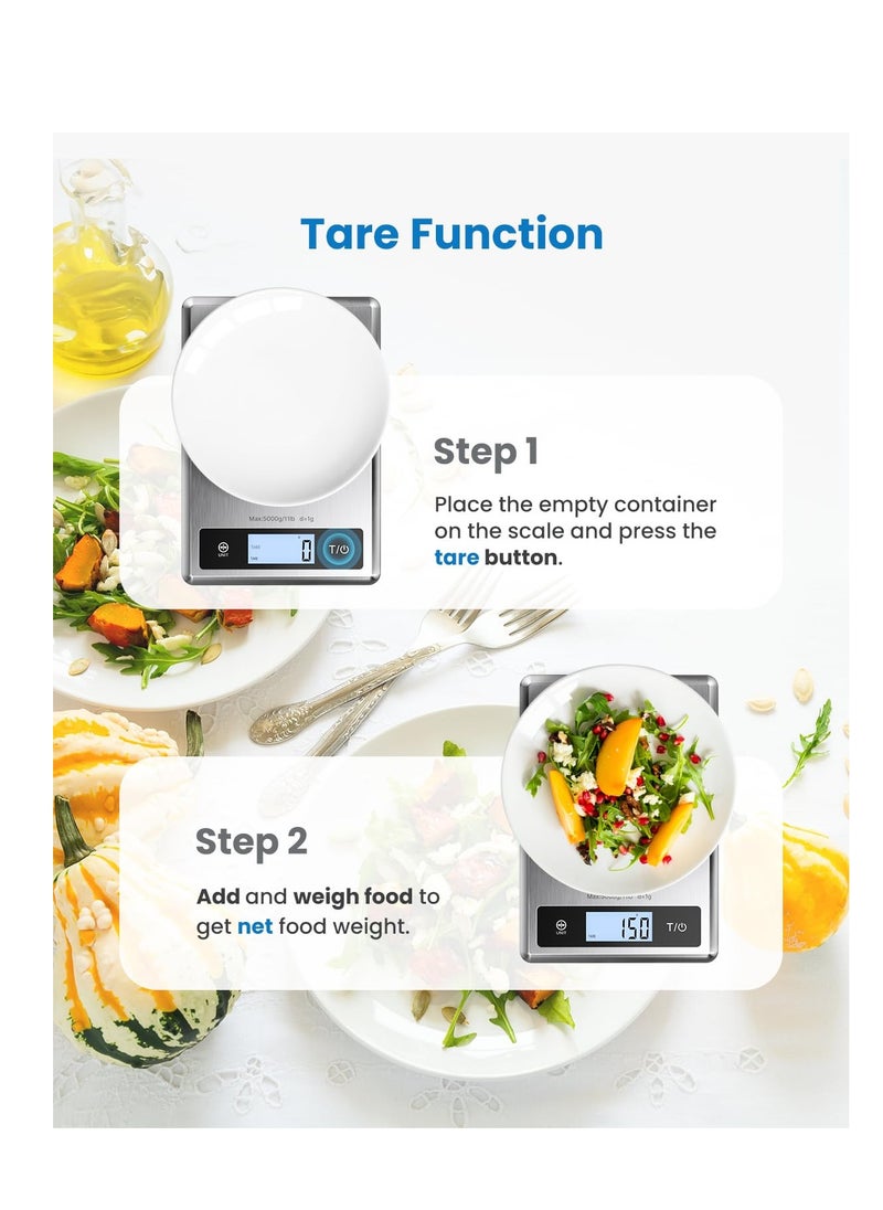 RENPHO - RENPHO Digital Food Scale, Kitchen Scale Weight Grams and oz for Baking - Image 1