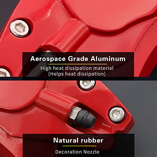 AOOA Powder Coating Aluminum Red Caliper Cover Fits Toyota Camry SE/LE 2019-2024(2WD) Manual Parking Brake - Image 4
