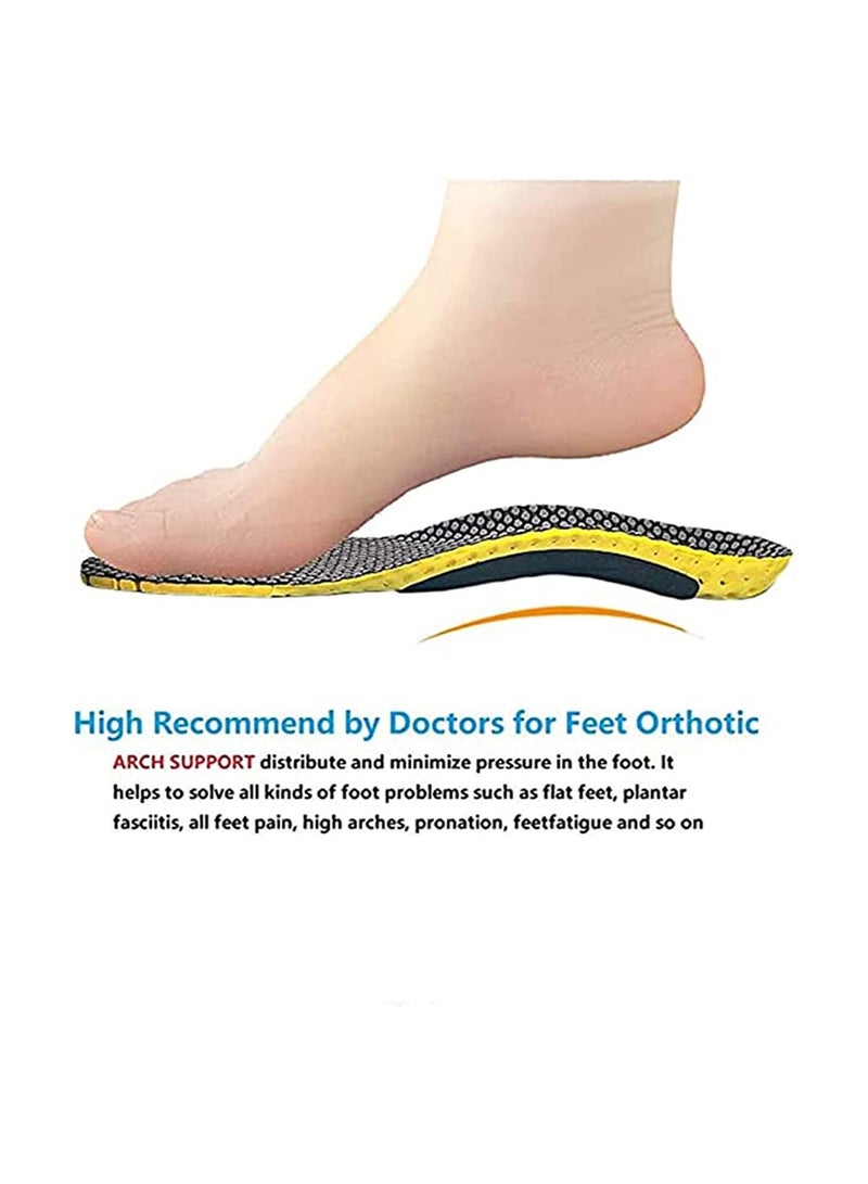 Orthotic Shoes Insole Super Support Foot Pain Relief Orthotics for Flat Feet Arch Insert for Severe Flat Feet Plantar Fasciitis Feet Pain Foot Valgus for Man And Woman Size:36-41 - Image 3