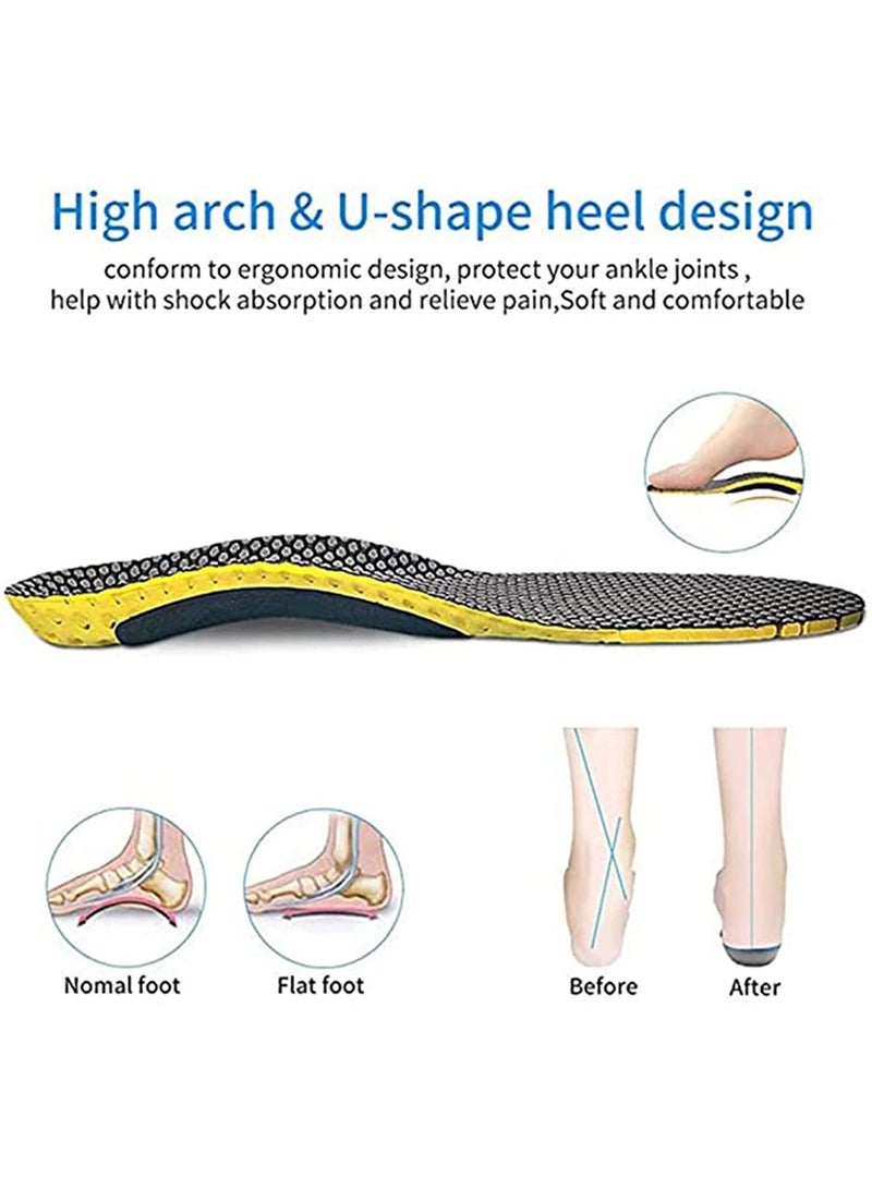 Orthotic Shoes Insole Super Support Foot Pain Relief Orthotics for Flat Feet Arch Insert for Severe Flat Feet Plantar Fasciitis Feet Pain Foot Valgus for Man And Woman Size:36-41 - Image 4