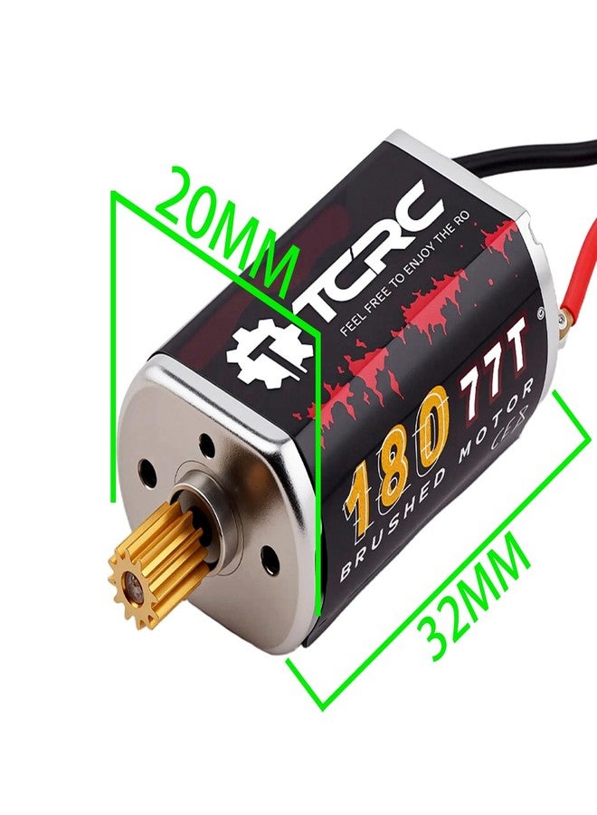 TCRC Metal 180 77T High Torque Speed Reduction Brushed Motor with Brass 12T Pinion for Redcat Ascent-18 RC Crawler Car Upgrades - Image 3