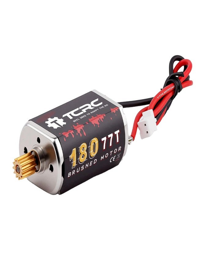 TCRC Metal 180 77T High Torque Speed Reduction Brushed Motor with Brass 12T Pinion for Redcat Ascent-18 RC Crawler Car Upgrades - Image 1