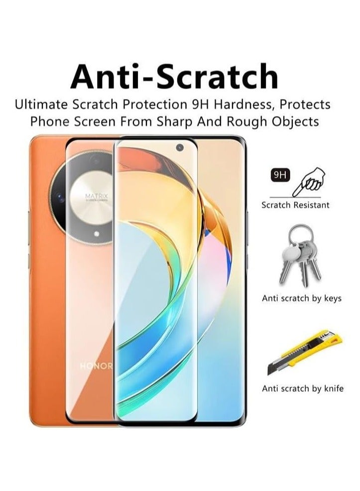 Tempered Glass for Honor X9b, Screen Protector Full Glue Edge-to-edge 3D Curved Tempered Glass Anti Scratch 9H hardness Tempered Glass Film for for Honor X9b - Image 2
