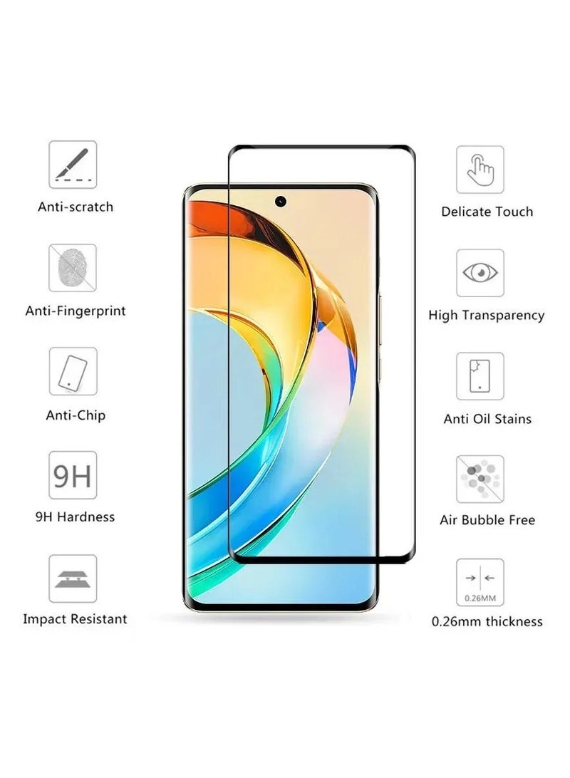 Tempered Glass for Honor X9b, Screen Protector Full Glue Edge-to-edge 3D Curved Tempered Glass Anti Scratch 9H hardness Tempered Glass Film for for Honor X9b - Image 5