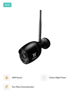Tesla Smart Outdoor Security Camera with 2K Resolution, Color Night Vision & Two-Way Talking, works with Google, Alexa & Tesla Home App  - Image 1