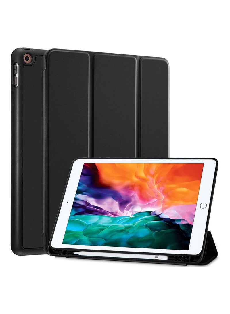 DUSALA Smart Case Compatible For iPad 10.2 Inch With Pencil Holder Slim Soft  Smart Trifold Stand Protective Full Body Cover - Image 1