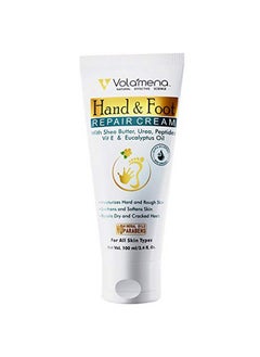VOLAMENA WITH DEVICE Volamena Hand & Foot Repair Cream, 100ml (3.4 fl oz) - Intensive Moisturizing & Hydrating Treatment with Shea Butter, Urea, Peptides, Vitamin E & Eucalyptus Oil - Restores Dry, Cracked Skin, Softens Rough Hands, Feet & Elbows - Non-Greasy, Fast-Absorbing Formula for Men & Women  - Image 1
