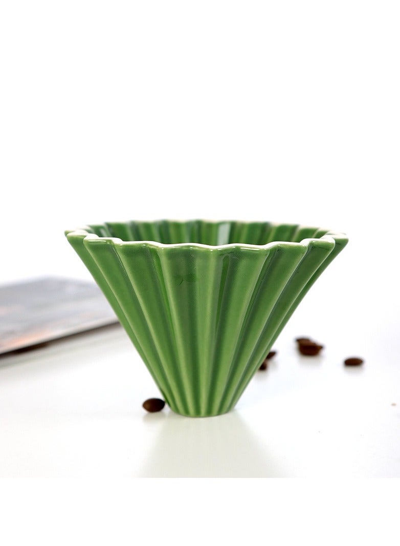 Origami Small Ceramic Green Dripper
