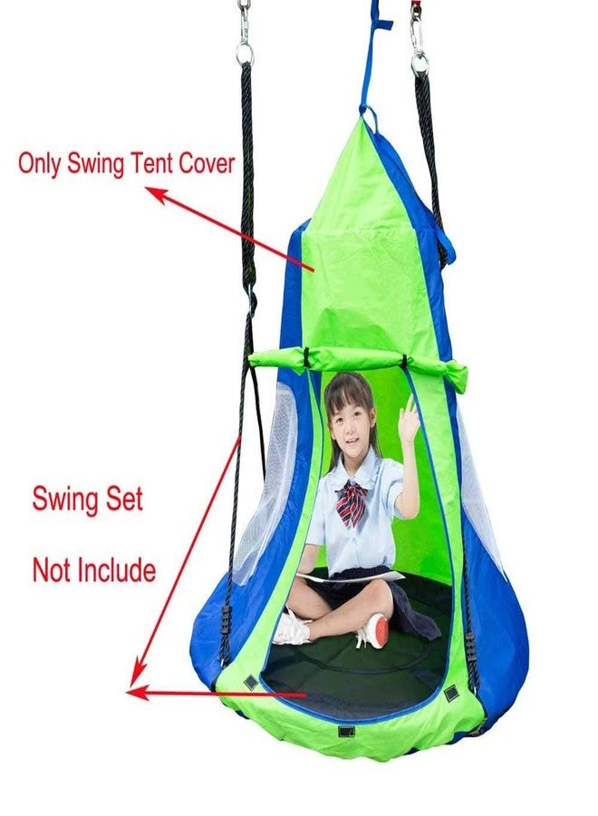 HI SUYI Hanging Swing Tent Cover-Waterproof Hammock Chair Play House Castle Nest for 40in Round Saucer Nest Disc Rope Ceiling Tree Swing Indoor Outdoor Bedroom Backyard Playground - Image 3