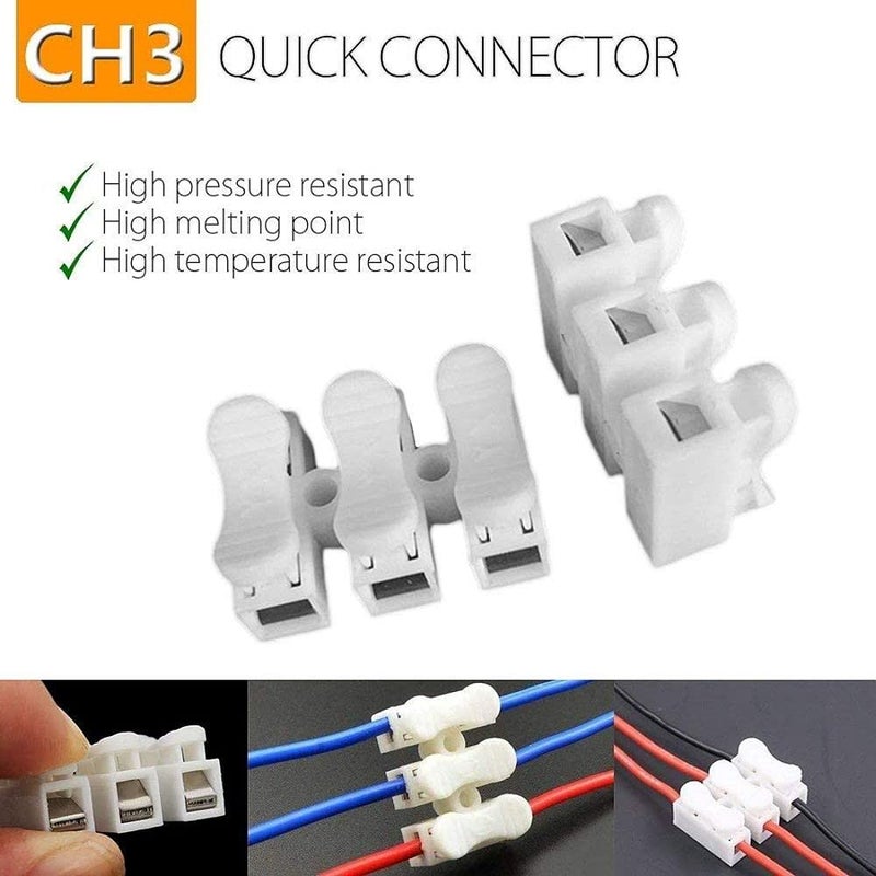 DIY Crafts DIY Crafts CTDIYHI40336 CH23 Spring Wire Connector Quick Connector Terminal Block Electrical Cable Clamp Terminal Connector LED Strip Light  - Image 3