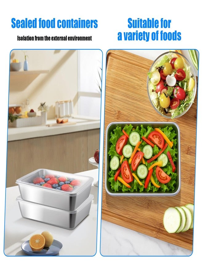 mekueeex Stainless Steel Lunch Box 6-Pack with Free Seal, Leakproof, Lid Food Container, Reusable Food Storage Container for Travel and Work, Dishwasher Safe, Freezer Safe - Image 3