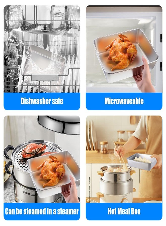 mekueeex Stainless Steel Lunch Box 6-Pack with Free Seal, Leakproof, Lid Food Container, Reusable Food Storage Container for Travel and Work, Dishwasher Safe, Freezer Safe - Image 5