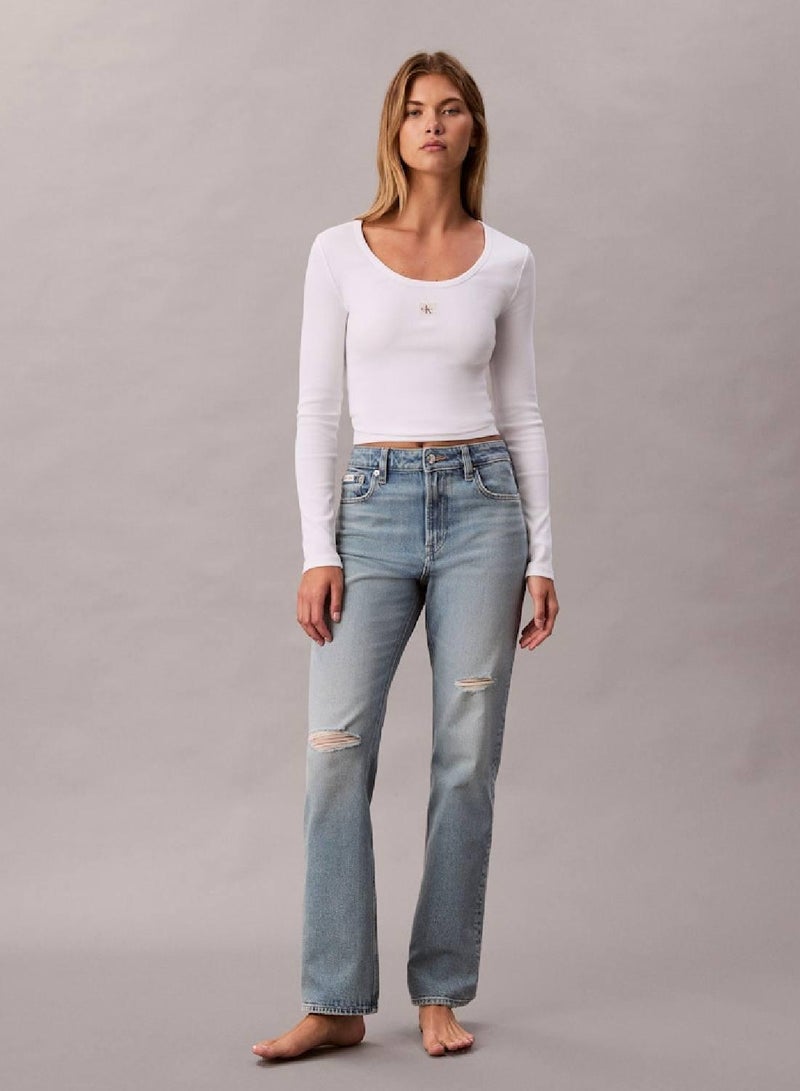 Calvin Klein Jeans High Rise Straight Jeans - Image 1