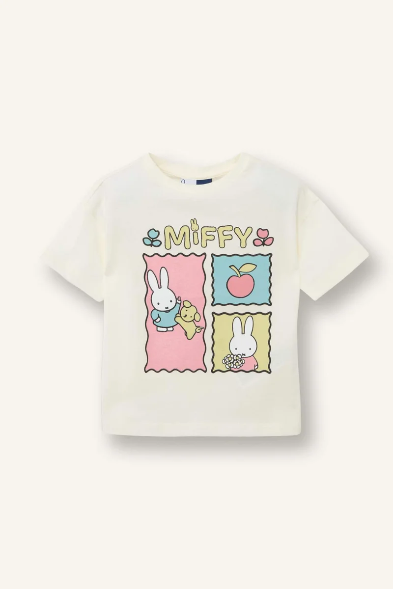 Defacto Baby Girl Miffy Cotton Short Sleeve T-Shirt