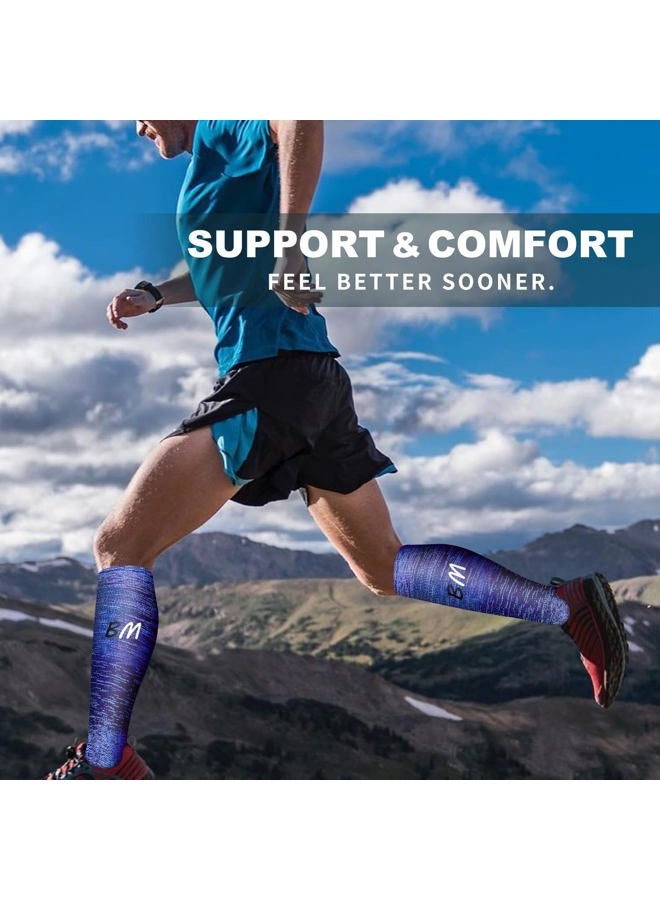 Bluemaple 6 Pack Copper Compression Socks for Women and Men Circulation-Best Support for Medical, Running,Nursing,Athletic - Image 4