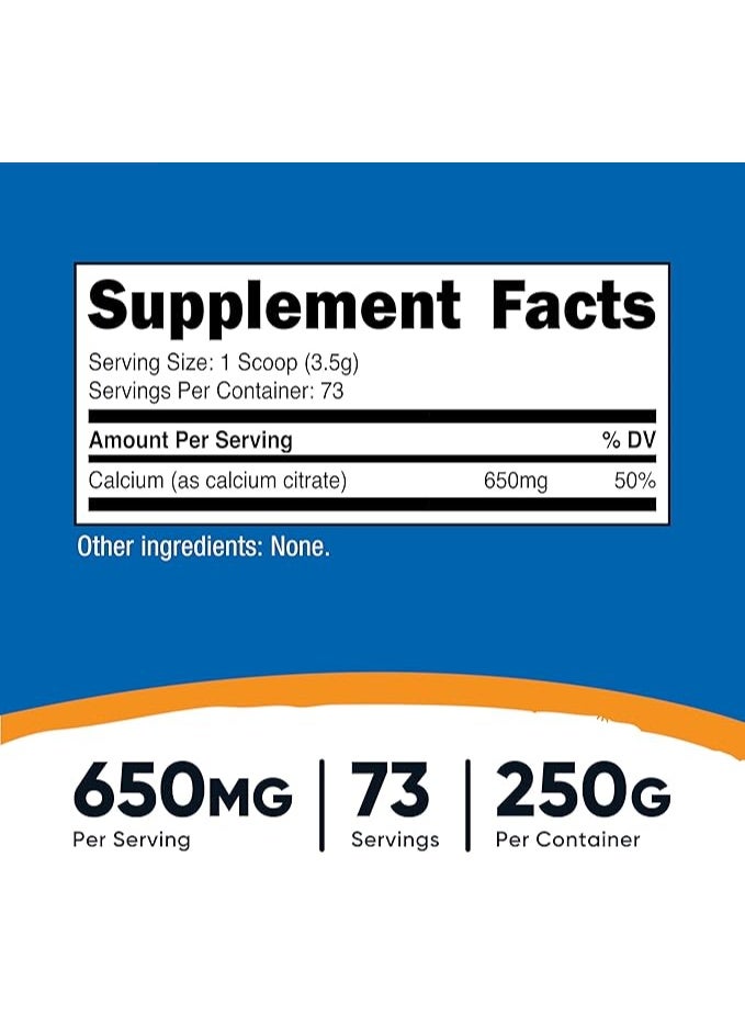 Nutricost, Calcium Citrate, Unflavored, 8.9 oz (250 g) - Image 2