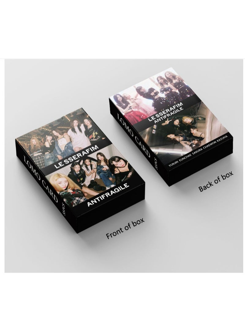 NIBEMINENT 55 قطعة بطاقات لومي كيبوب ليسيرافيم أنتي فراجايل لهدايا مجموعة المعجبين - Image 2