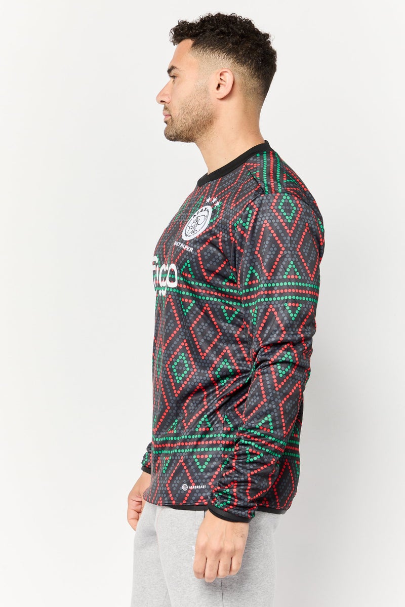 Adidas سويت شيرت كرة القدم للرجال بأكمام طويلة، متعدد الألوان - Image 4