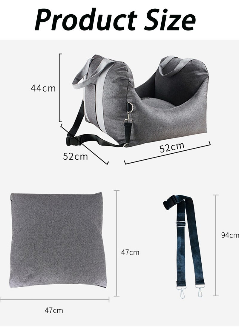 Kidle Four Seasons Pet Car Kennel Pet out Travel Dog Mat Portable Car Seat Pet Reinforce Car Booster Seat for Dog Cat Portable and Breathable Bag with Seat Belt Dog Carrier Safety Stable for Travel  - Image 2